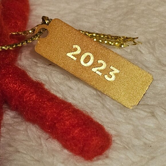 Target 2023 Spritz Fabric Valentine’s Bird Fledge with Heart Glasses w Gold Tag - Picture 7 of 10